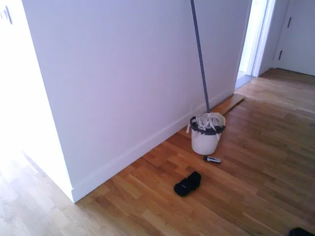 Imagem termográfica de rodapé com zona húmida